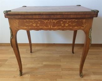 Louis XV Style Game Table w/ Some WWI Game Pieces