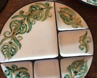 Set of 4 1930's Fondue Plates