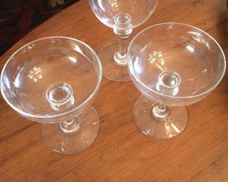 Baccarat Crystal Glasses Normandie Pattern Discontinued 1950's