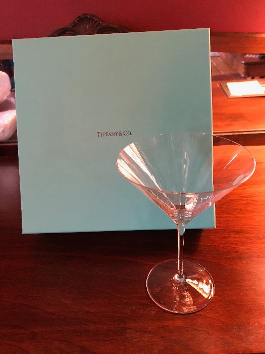 New-Tiffany & Co. boxed set of 2 martini glasses