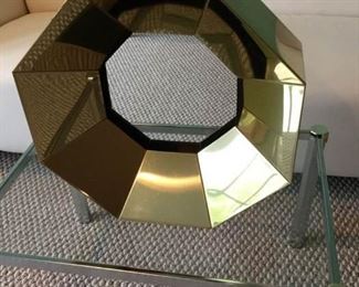 MCM Curtis Jere Octagonal Brass Wall Mirror, Signed https://ctbids.com/#!/description/share/153619