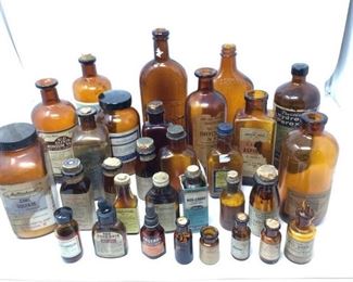 Antique and Vintage Amber Medicine/Pharmaceutical Bottles     https://ctbids.com/#!/description/share/153622