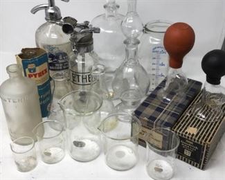 Vintage Pharmacy Bottles, Glass Beakers, Breast Pumps and More  https://ctbids.com/#!/description/share/157040