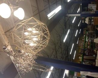 These 2 chandeliers are available!! They are expensive floor models and are truly gorgeous! They retail for over 1k each.