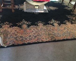 Dark blue handmade oriental rug
