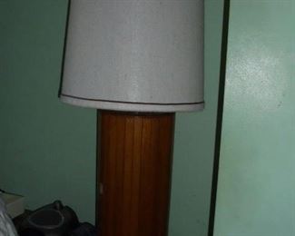 Mid century wood lamp