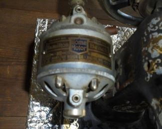 Antique up right sewing cabinet w/White Rotary machine  (un-assembled)