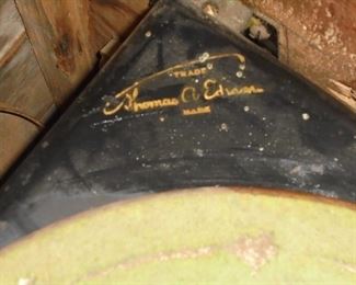 Antique Thomas Edison disc turn table (mechanically works) 