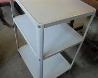 vintage metal serving cart