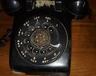 Vintage black rotary phone