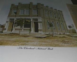 Picture 'the Cleveland National Bank' signed E.H.Burger  1975