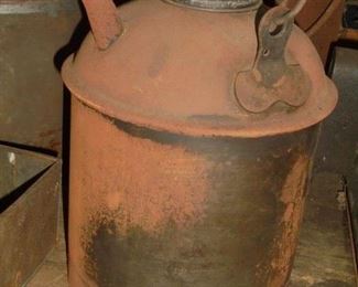 Antique 'Eagle' can w/bail,cap & spout