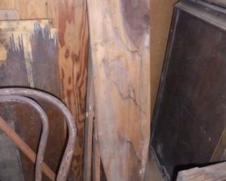 Antique closet mount ironing board