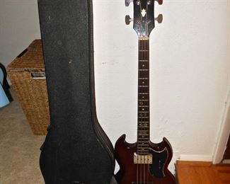 EARLY 60's GIBSON SGB BASS GUITAR WITH HARDSHELL CASE