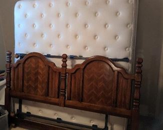 King size bed with headboard, frame and all mattresses.