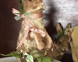 Easter decor, rabbit figures, rabbit decor