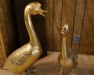 Brass Goose Set