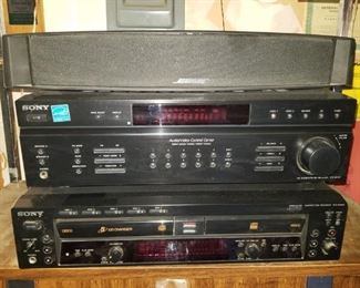 Bose Speaker VCS-10 Center Channel Speaker 
Sony Audio Video Control Center AM/FM Receiver STR-DE197
SONY COMPACT DISC RECORDER RCD-W500C