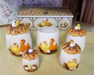 Sears & Roebuck 5 PC Canister and Bread Box