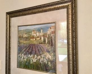 Countryside with irises, etc