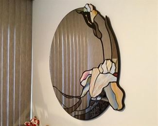 Expensive mirror with stained glass 