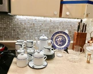 Dansk, knives, block, willow, knives