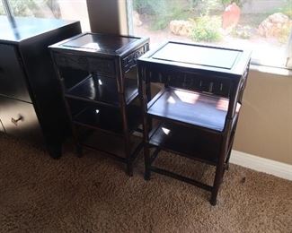 Pair of Asian designed tables