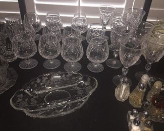 Waterford brandy glasses,  Stuart crystal glasses
