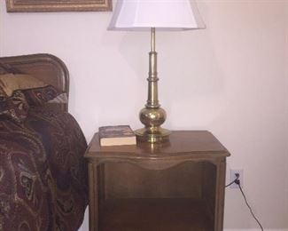 Davis Cabinet Company nightstand, Stiffel lamp