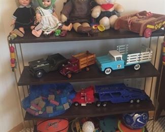 Toys, primitive rag doll, Nylint, Jeep, Playskol 