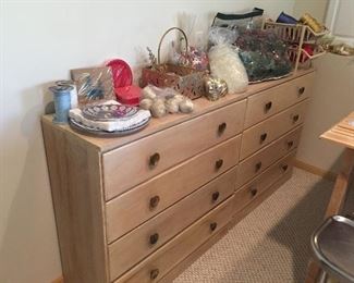 Two vintage four drawer dressers