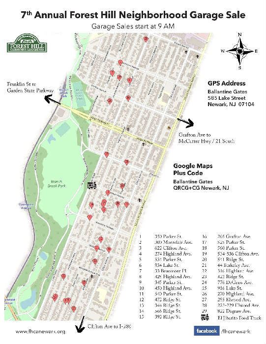 2019 FHCA Garage Sale Map