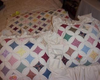 Cathedral style quilt and pillows