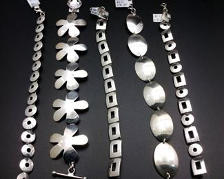 Sterling silver bracelets, 50% off