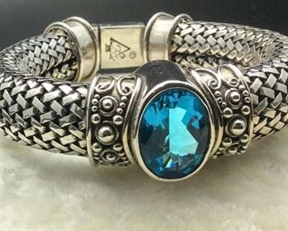 Sterling silver / blue topaz bracelet, 50% off