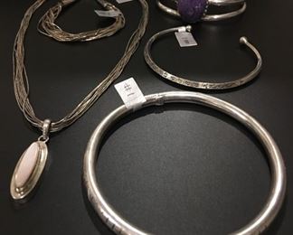 Liquid silver set SOLD - sterling silver Native American jewelry, all 50% off