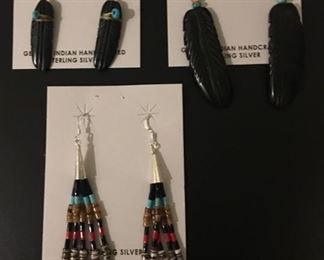 Native American sterling silver earrings, 50% off