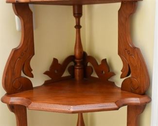 Antique / Vintage Wood Corner Display Shelf