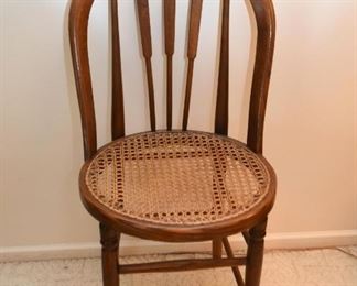 Antique Side Chair with Cane Seat