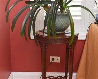Vintage Round Side Table, House Plants