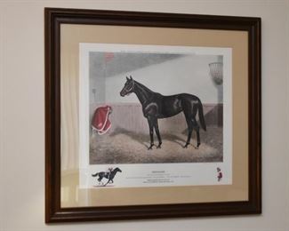 Framed Horse Racing Print (Ruffian), Signed