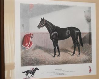 Framed Horse Racing Print (Ruffian), Signed