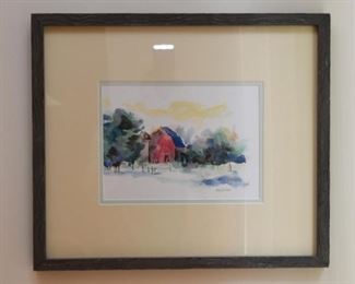 Framed Watercolor / Artwork, Signed by Artist
