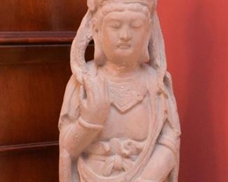 Chinese Guanyin Statue (Clay / Pottery)