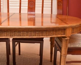 Vintage Dining Table (Bamboo Motif)