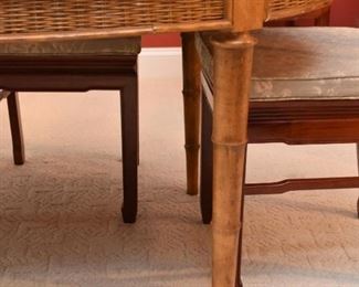 Vintage Dining Table (Bamboo Motif)