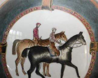 Chinese Porcelain Jar with Horses
