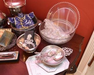 Glassware, Silver Plate, Pewter, etc.