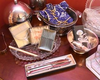 Glassware, Silver Plate, Pewter, etc.