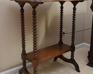 Antique Turned Spindle Leg Table (there are 2 of these)